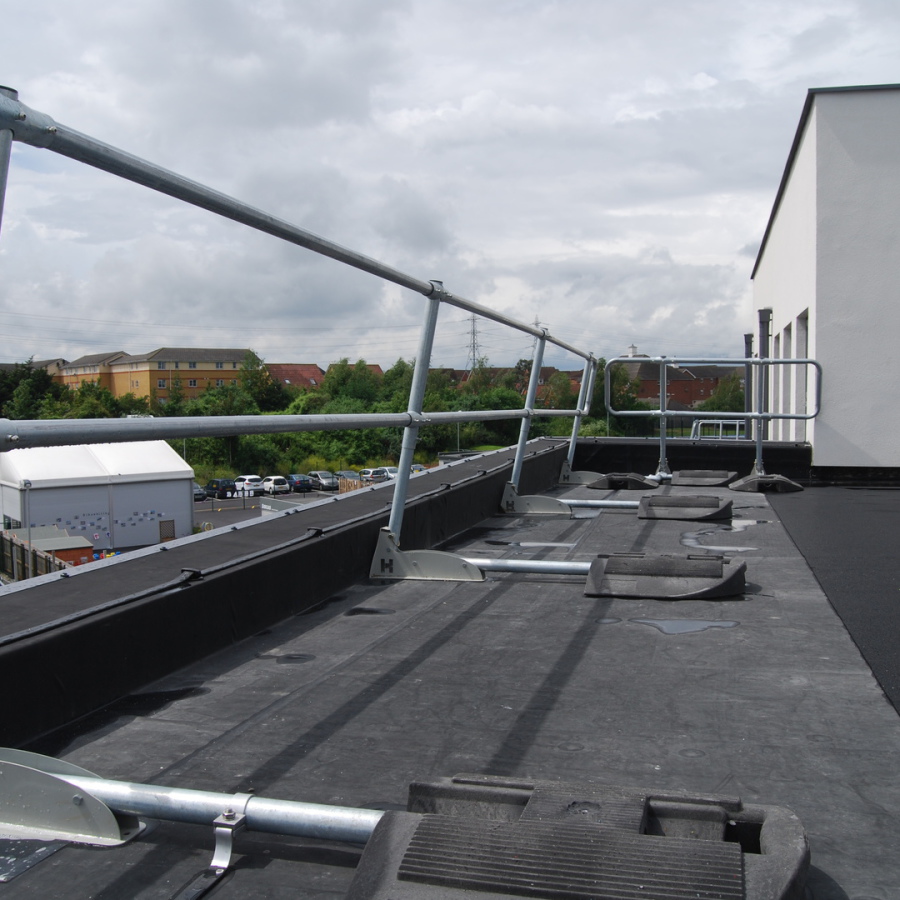 Free Standing Roof Edge Protection Guardrail IPM Fittings Ltd